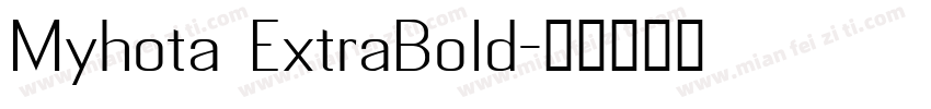 Myhota ExtraBold字体转换